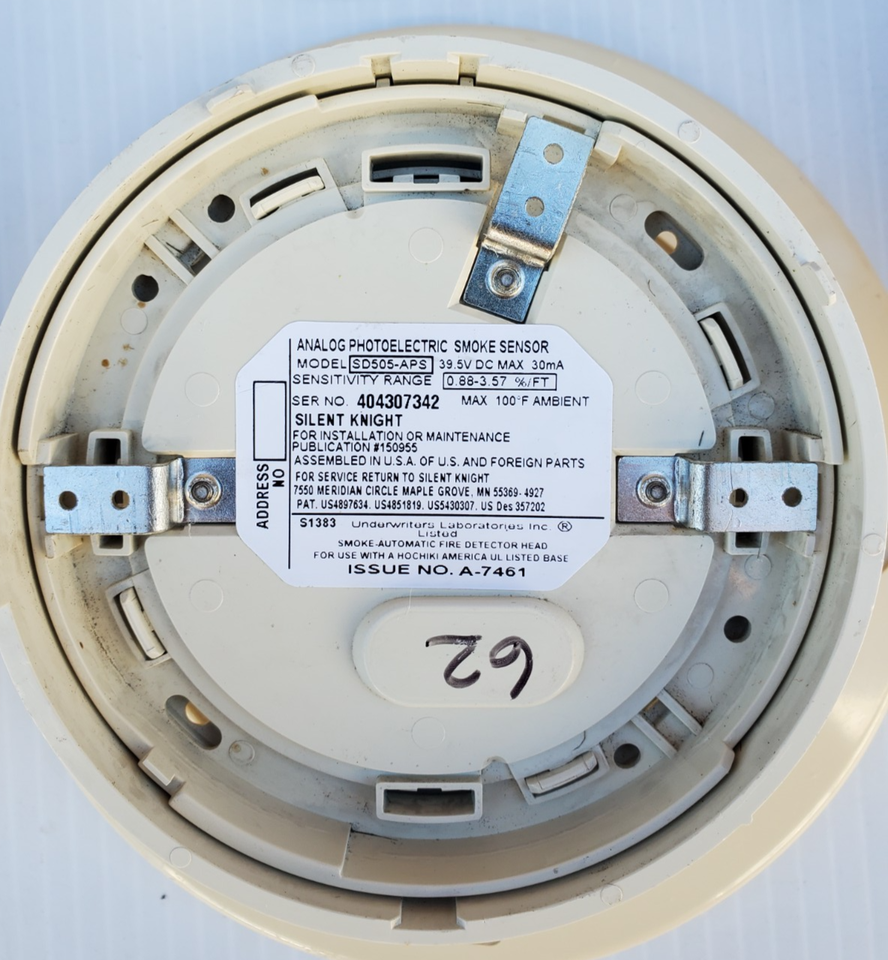 5 Silent Knight SD505-APS Smoke Detector & 1 SD505-AHS Heat with SD505