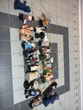 Lot of 23 Vintage Wooden Christmas Xmas Tree Ornaments Assorted Sizes