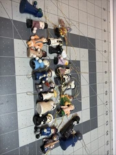 Lot of 23 Vintage Wooden Christmas Xmas Tree Ornaments Assorted Sizes