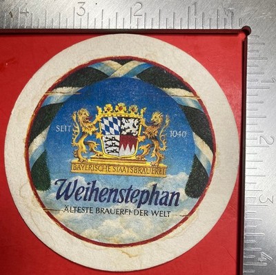 WEIHENSTEPHAN HEFE-WEISSBIER 4 INCH ROUND BEER COASTER