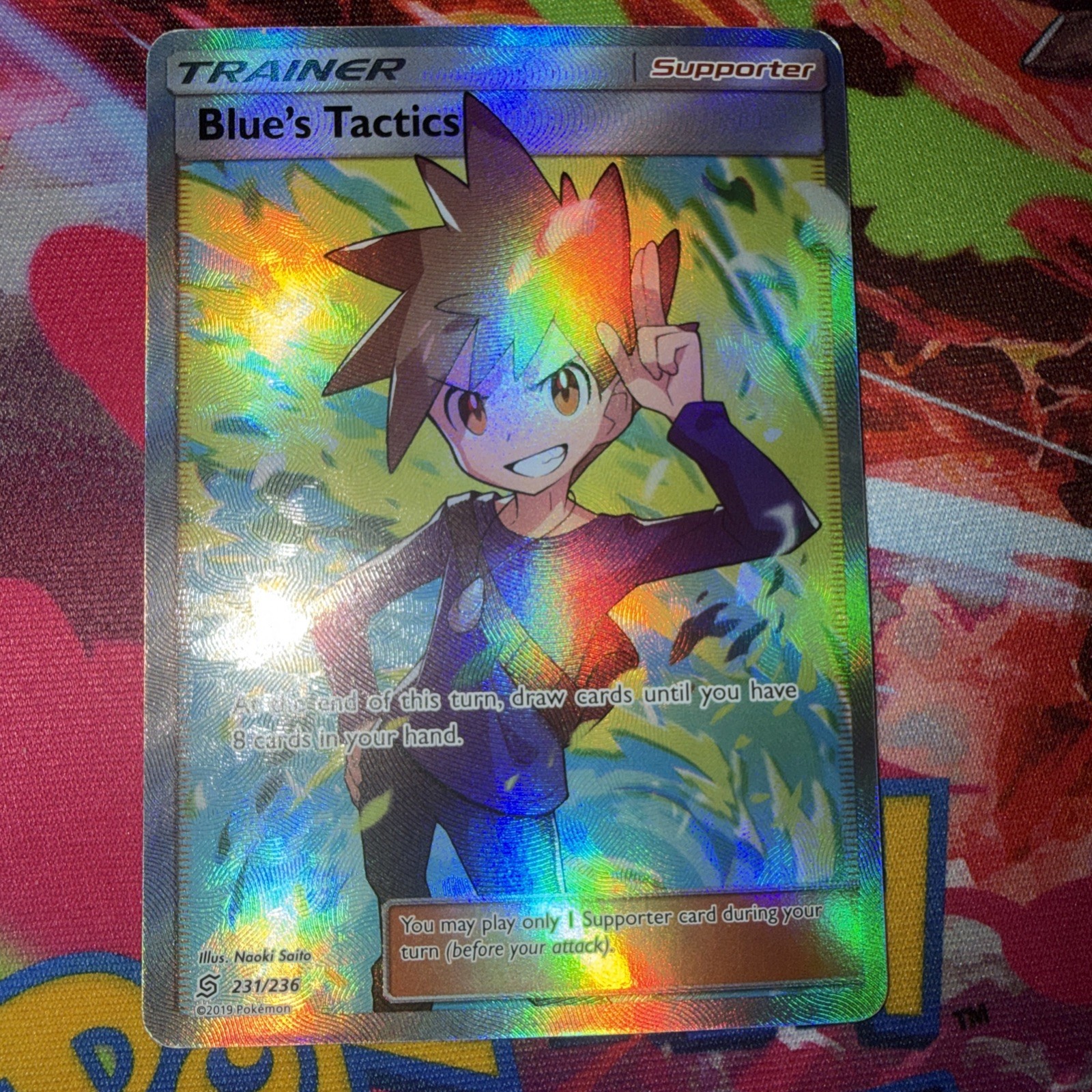 Pokémon TCG Blue's Tactics Holo Full Art Ultra Rare Card 231/236