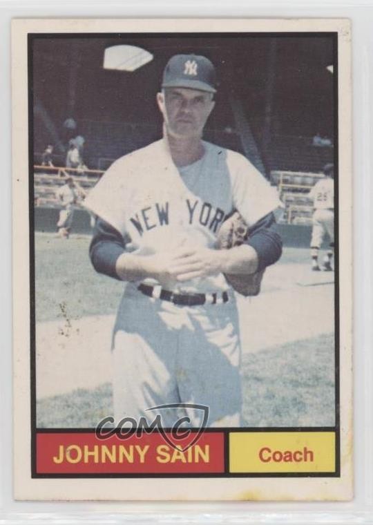 1982 Renata Galasso 1961 World Champions: New York Yankees Johnny Sain #25 5sb