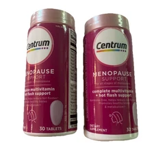 2x Centrum Menopause Support Multivitamin Lot 60 Tablets Total Hot Flash 5/2026