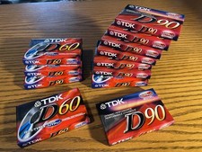 TDK D90 D60 Cassettes Lot New Blank Audio Recording High Output IEC Type I