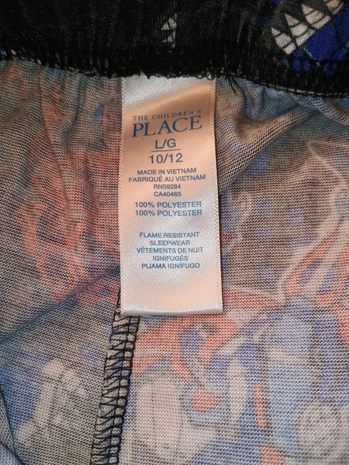 Pantalones de pijama The Children’s Place azul y rojo robot Dino niños talla L (10-12)  Foto 4 de 4