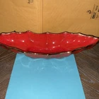 Vintage Cal Orig. #764. U.S.A. Holiday Glass Banana Boat Gondola Fruit Bowl