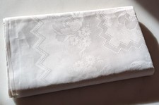 Alte edle Damast Tischdecke Tafeltuch Webmuster ca. 2,15 x 1,25 m