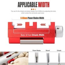 Guide d'affûtage à rouleaux aiguiseur de ciseaux à pierre double face grossie