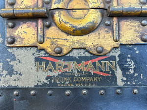 Hartmann Steamer Trunk early 20th century, Steamer Trunk Coffee Table