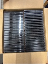 50 NEW 10.4MM SINGLE CD/ DVD JEWEL CASES W BLACK TRAY, CORPORATE DISK COMPANY