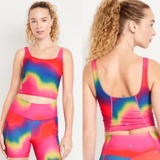 Old Navy Women  s Light Support PowerSoft Longline Sports Bra Size XS S M XL