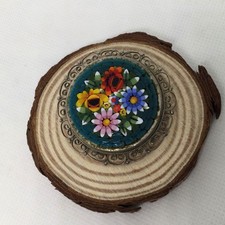vintage italian micro mosaic brooch