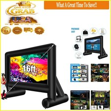 Inflatable 16ft Outdoor Movie Screen Rear/Front Projection with Blower