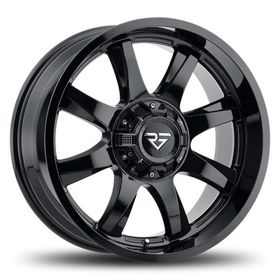 Rock Forged FF77 Wheels 20x10 (-19, 5x139.7, 78.1) Black Rims Set of 4