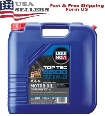 Engine Oil Top Tec 6600 0W-20 Liqui Moly 22048, 20 Liter,Stock US-No Import Fees