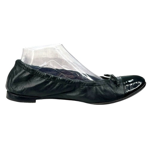 AGL Attilio Giusti Leombruni Monika Black Ballet Flat Size 40 US 10 - Picture 4 of 11