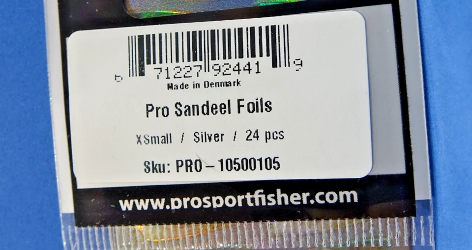 Pro SANDEEL Foils XS silver 24 Stück PRO Sportfisher Sandaal Folien 24 Stück XS - Bild 4 von 4