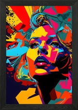 Abstract Pop Art Framed Wall Art Poster Canvas Print Picture