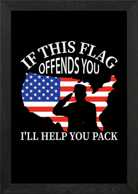 Gruß an diese Flagge Gerahmtes Wandbild Poster Leinwandbild Bild