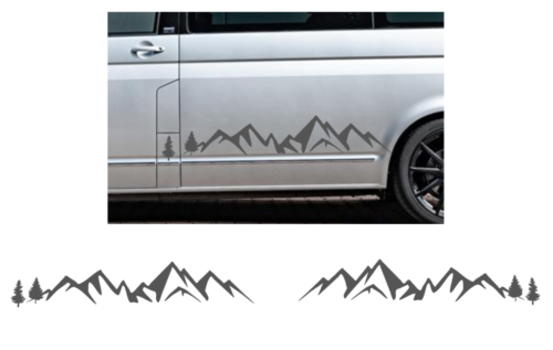 2 Stück Berg/ALM Auto Aufkleber Gebirge Grafik Silhouette (319/4)