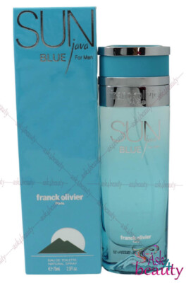 Sun Java Blue by Franck Olivier 2.5oz Eau De Toilette Spray for Men New In Box