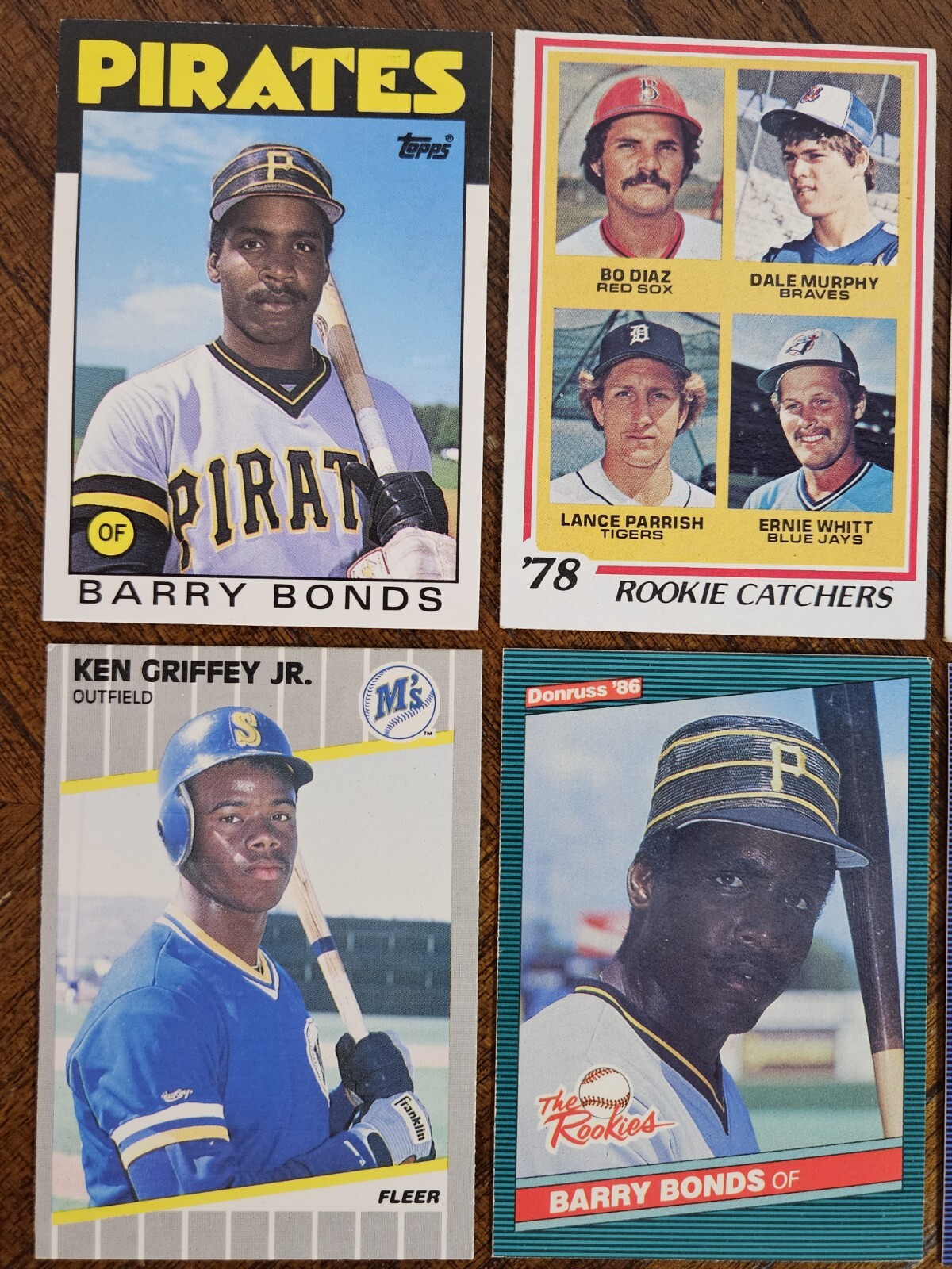 1978 & 1980s HOF/STAR BASEBALL ROOKIE CARDS BONDS,MURPHY,GRIFFEY JR EX-NM+ *YCC* - Picture 3 of 16