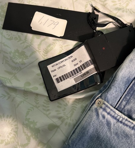 Kiton Jeans Mens Sz 33x33 Blue Denim Limited Edition 8 of 9 Selvedge Rare Nwt - Picture 6 of 15