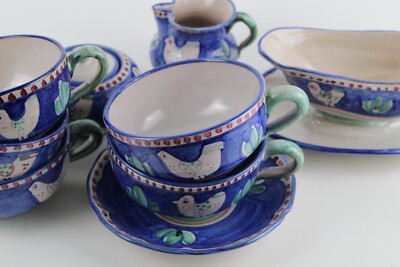Ceramica Solimene CAS Vietri Italy Teller, Tassen usw zur Auswahl vintage 60s