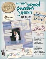 WORD GARDEN EPHEMERA-Scapbooking/Collage-Altered Art-Paper Cut Out Craft Book