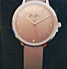 Jean Jacot Damen Armbanduhr grauem Quartz Zifferblatt grau Metallgehäuse OVP