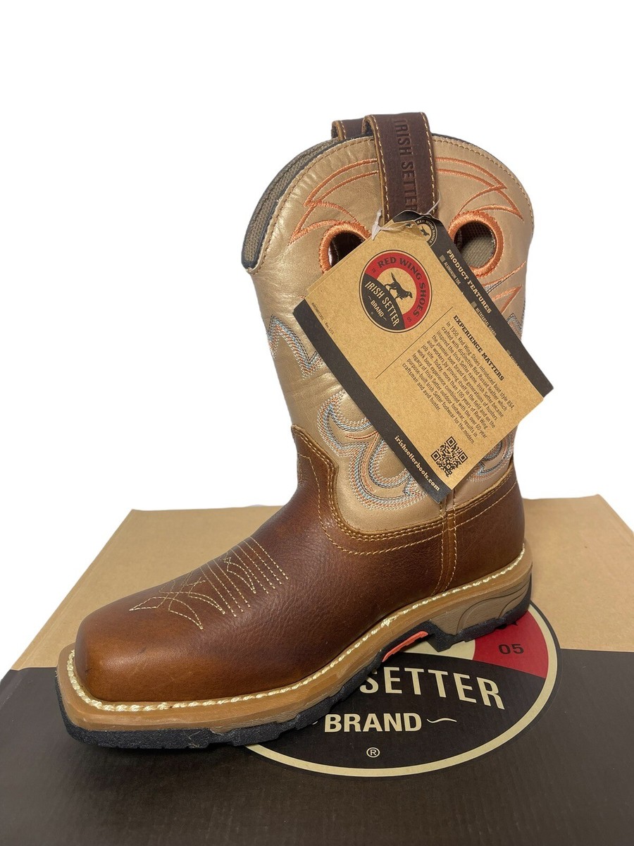 RED WING Irish Setter Short Boot ブラウン Red Wing Irish Setter Womens 6 Soft Toe Cowboy Boot 83207