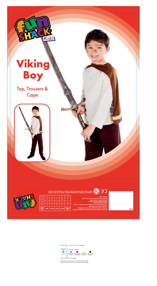 Disfraz Vikingo Niños Guerrero Nórdico Histórico Medieval Traje Halloween Foto 4 de 4