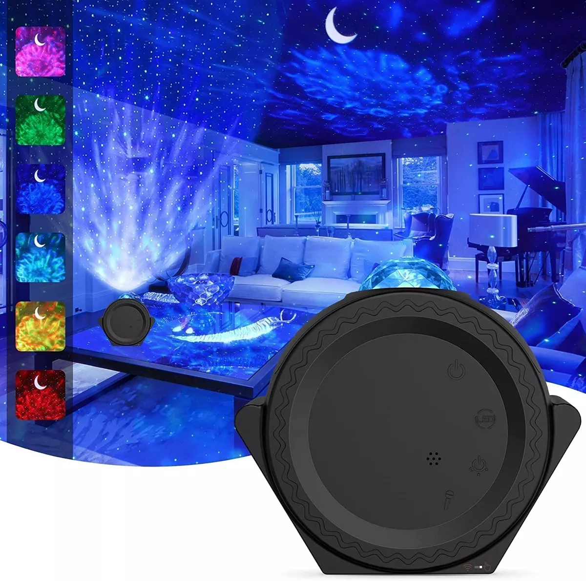 Étoile Clair Projecteur Galaxy Enfants Adulte Ciel Lune Lampe LED  Plafonnier Mur