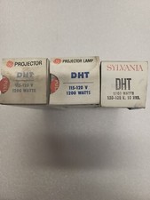 Lot Of 3 DHT Projector Lamps Bulbs NOS 1200 Watts Ge Sylvania Free Shipping