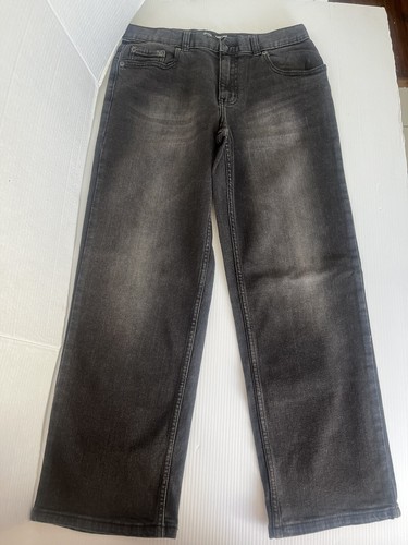 NWT Jeans Black Adjustable Waist Relaxed Fit Size 12 Husky - Picture 3 of 14