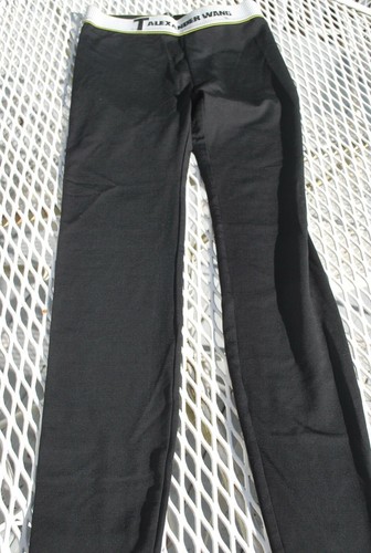 T BY ALEXANDER WANG HIGH Density LOGO Waist LEGGINGS Size XS Black - Picture 2 of 5