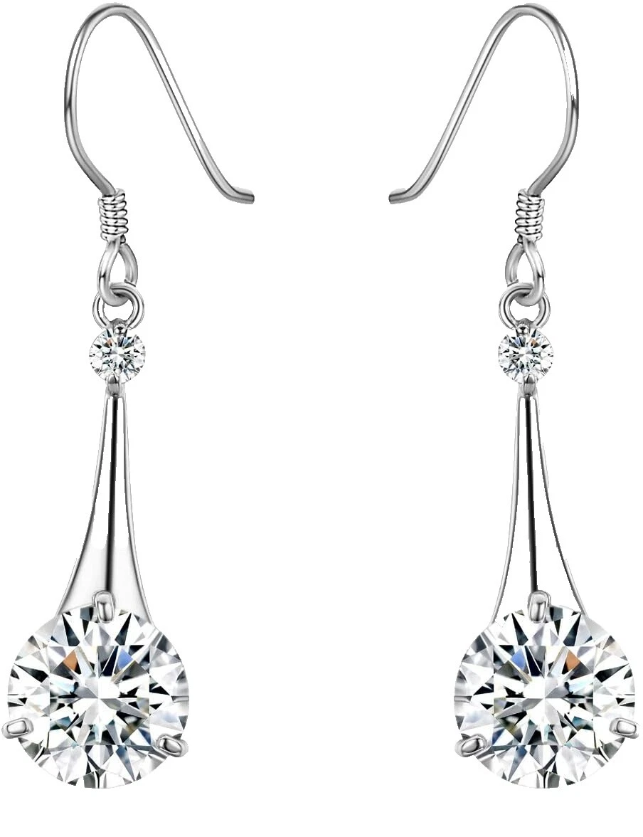 Pendientes de Moda Chapado en Platino