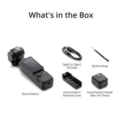 DJI Osmo Pocket 3 Handheld 4K 3-Axis Stabilizer Face/Object