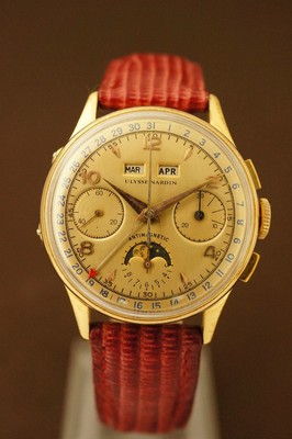 Ulysse Nardin Valjoux 88 Anno 1955 Full Calendar Mondphase Chronograph Flyback 