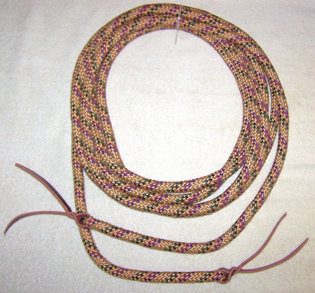 Mecate Rein Rope Slobber Straps Reins Cowboy Loop Buckaroo Trail tan multi color eBay