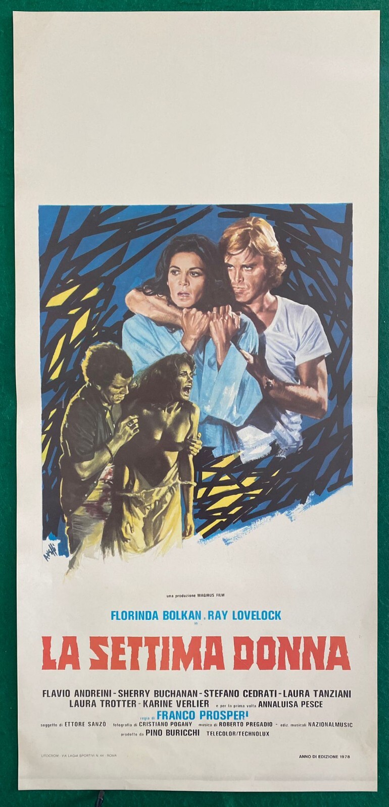 Locandina originale film La settima donna (1978) - Regia di Francesco Prosperi