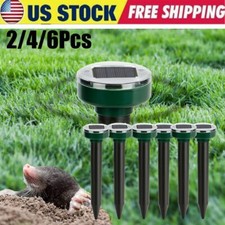 Solar Ultrasonic Mole Repeller, Outdoor Garden Pest Control for Mice