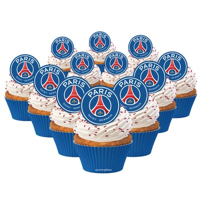 Psg Mini Disques Azyme Paris Foot Decoration Cupcake Ebay