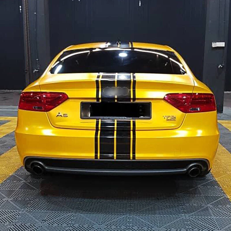 Calcomanía de vinilo personalizada capó deportivo carreras rally rayas para Audi A3 A4 A5 S5 RS5 A6 Foto 2 de 4