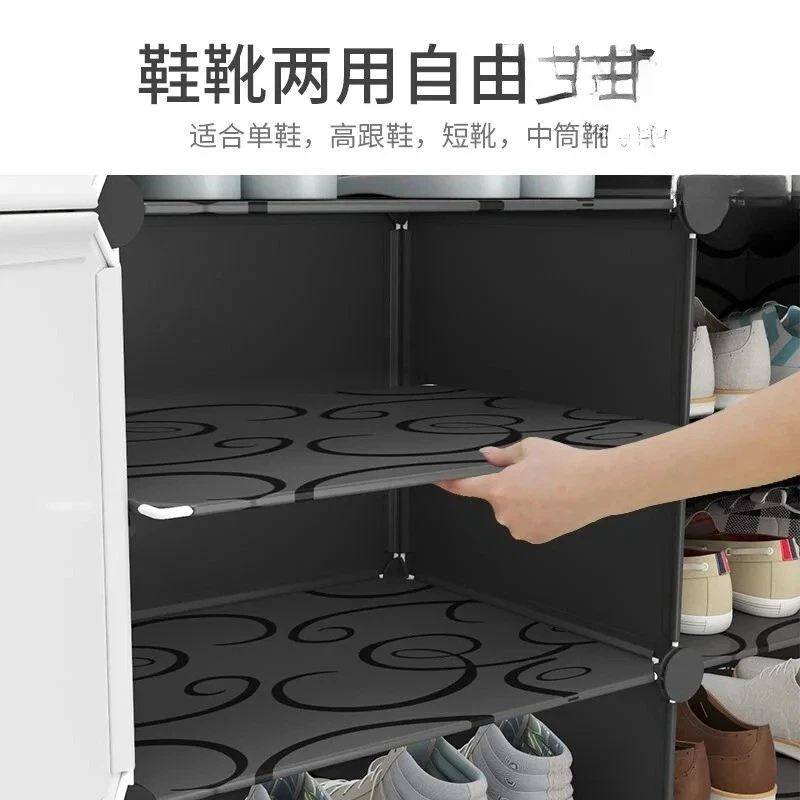 Shoe Rack 4 Tier 32 Pairs Cabinet Standing Storage Box Organizer Cabinet - Image 3 of 4