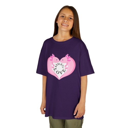 Kids Heart Love Tee, Children's T-Shirt, Valentine's Day Gift, Cute, axolotl - Picture 42 of 54