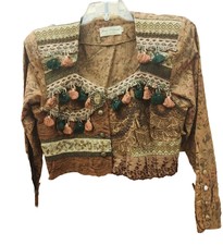 Designer Maria E Villamil Bolero Jacket Cabo Columbia Boho Womens Size Medium