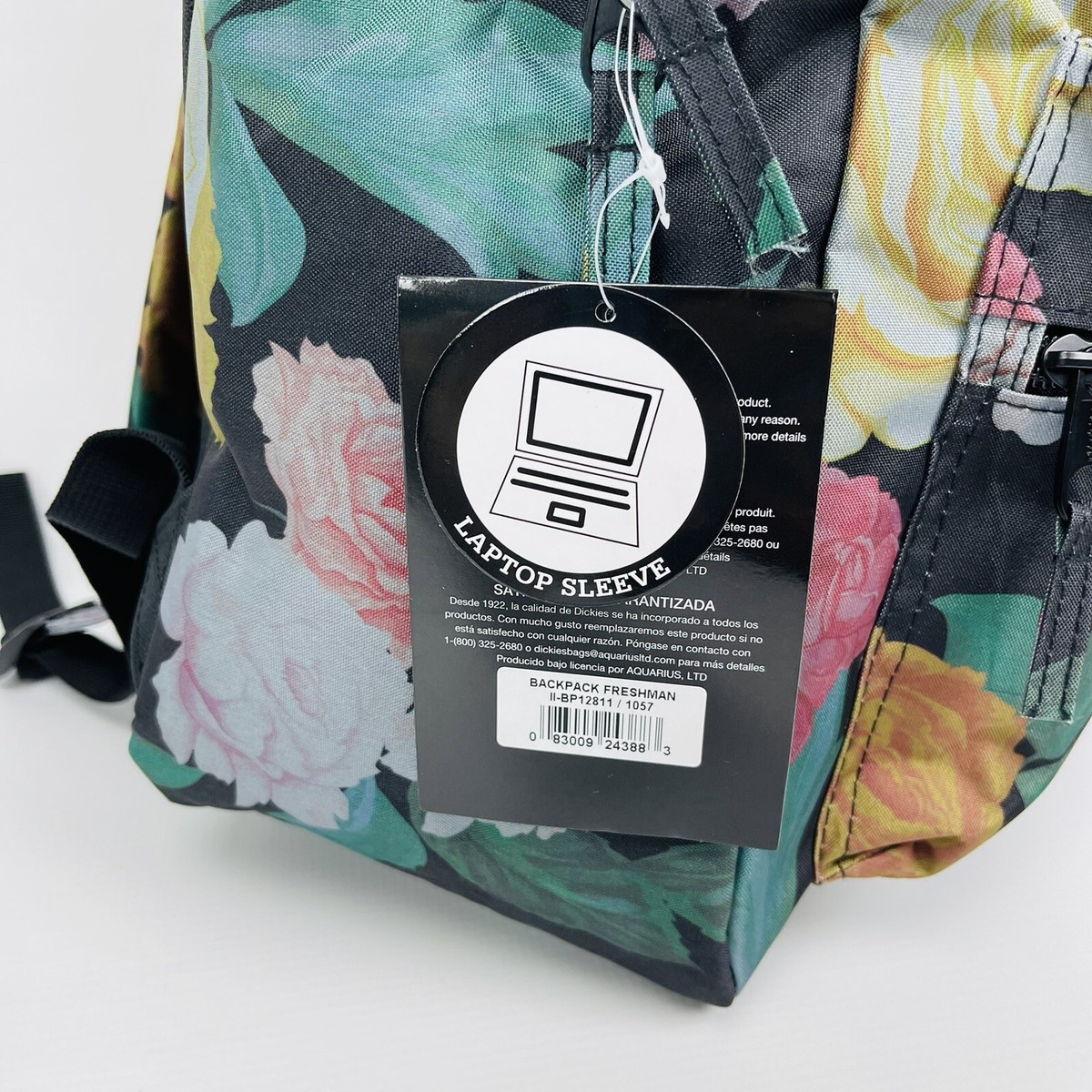 Dickies The Freshman Student Backpack ￼Floral 17” W/Laptop  display picture 3