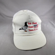 Oak Haven Farms Texas USA Hat Men OS White Snapback Cap A Frame Vintage Yupoong