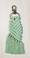 Macrame Keychain Keyring Handmade Swivel Clasp Hook Boho Backpack Purse Bag
